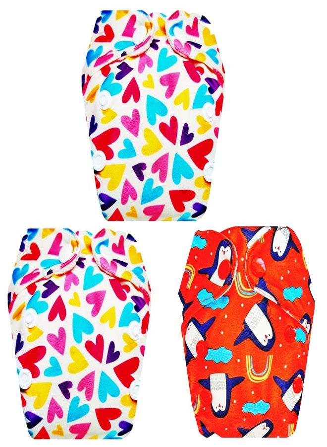 Dumbledo Premium Newborn Cloth Diaper with Integrated Insert (Pack of 3) | Dry Feel and Comfortable | Easy to Clean | Perfect for Indian Summers | 0 - 4 Months | Unisex Baby - Image 1