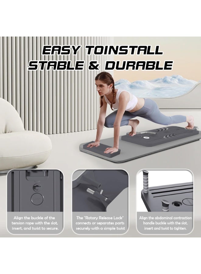 SUPER 5 Pilates Board, Multifunctional Abdominal Board, Ab Core Trainer, Ab Trainer Machine, Ab Board, Exercise Board, Abs Workout Equipment, Core Workout Equipment - Grey - Image 4