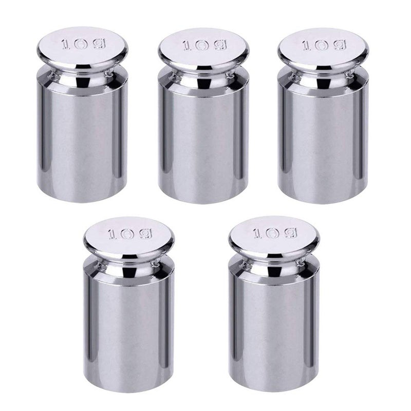Eagle's 5 Pieces 10g Scale Weights for Digital Scale Balance, Chrome Plating Calibration Gram Weights for Electronic Scales - Image 1