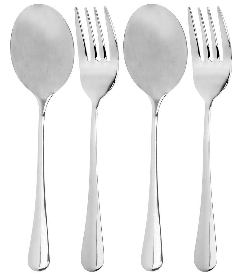 Cornucopia Brands Serving Spoons & Large Serving Forks Set (4 pack, 2 of each); Buffet & Banquet Style Elegant Classic Serving Utensils - Image 1