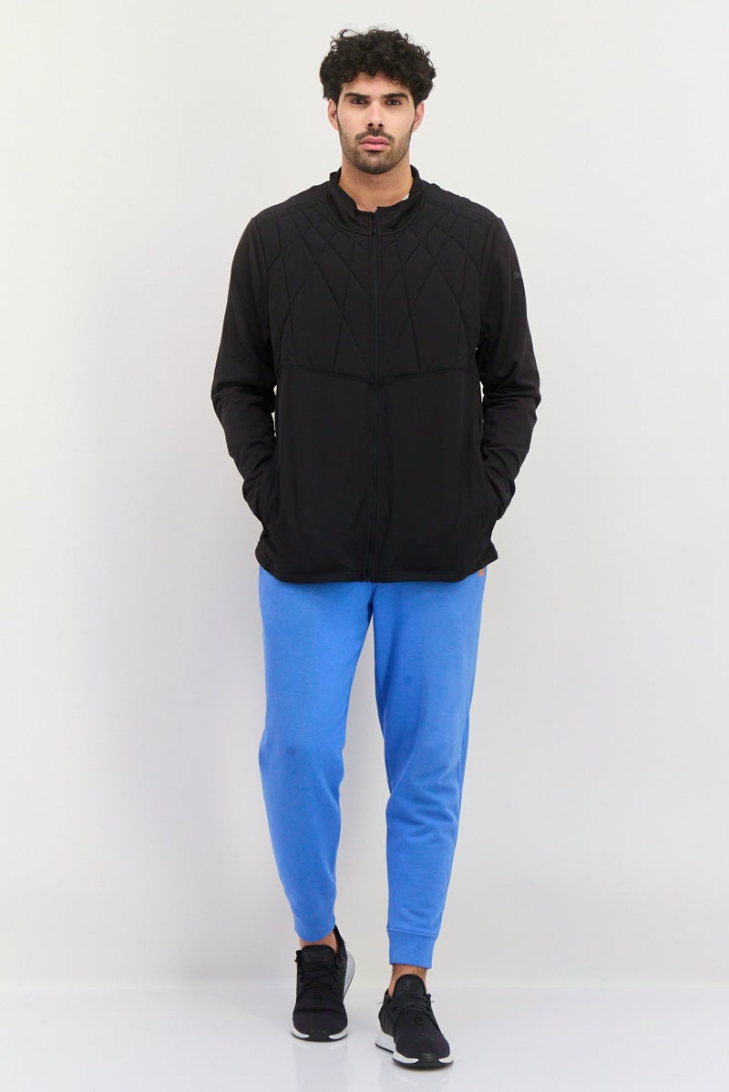 PUMA جاكيت رياضي للرجال بأكمام طويلة مناسب للجري، أسود - Image 4