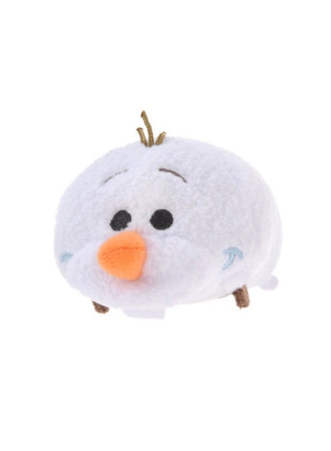 Cartoon Anime Tsum Mouse Refueling Duck Strawberry Pine Squirrel Screen Wipe Pendant Stacked Music Doll Plush Toy-Color:Snowman-Height:9*5*6cm - Image 1