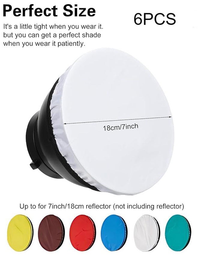 Happy D 6 pieces of soft lightweight cloth for photography, used as studio strobe reflector cloth diffusers, light sock lampshades, and reflectors (6 colors) - Image 4