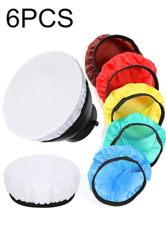 Happy D 6 pieces of soft lightweight cloth for photography, used as studio strobe reflector cloth diffusers, light sock lampshades, and reflectors (6 colors) - Image 1