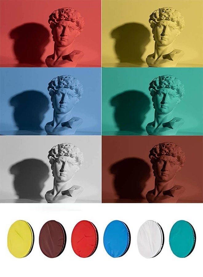 Happy D 6 pieces of soft lightweight cloth for photography, used as studio strobe reflector cloth diffusers, light sock lampshades, and reflectors (6 colors) - Image 2