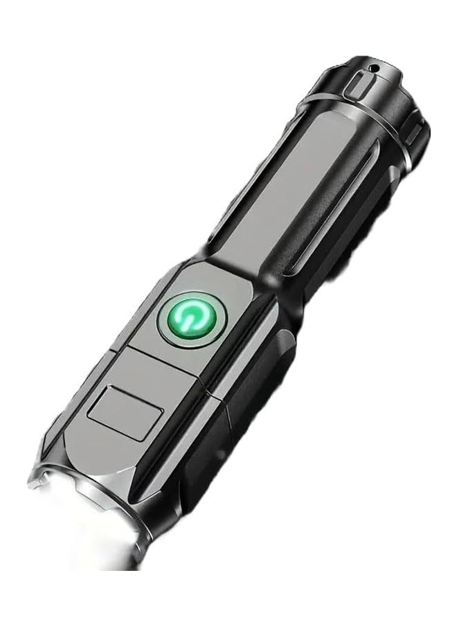 1pc سوبر مشرق مصباح Zoomable - المحمولة، متعددة الوظائف، التكبير التلسكوبي للاستخدام المنزلي في الهواء الطلق، الأسود  - Image 1