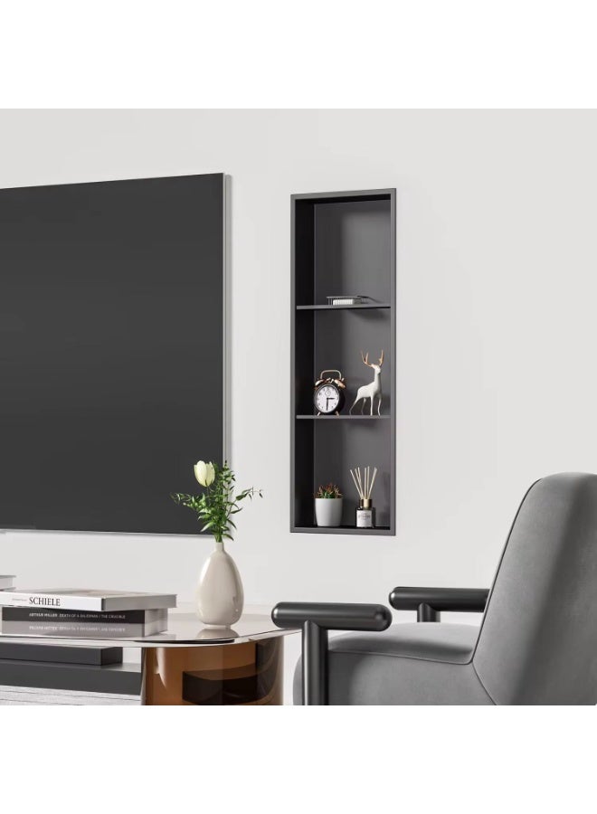 Black stainless steel  double, triple, and 4th layers rack for large, comfortable shower enclosures. - Image 5