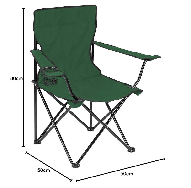 REPLEX Camping Folding Chair Outdoor Garden Picnic Travelling Lawn Patio Outdoor Collapsible Chairs with Carrying BagGreen - Image 3