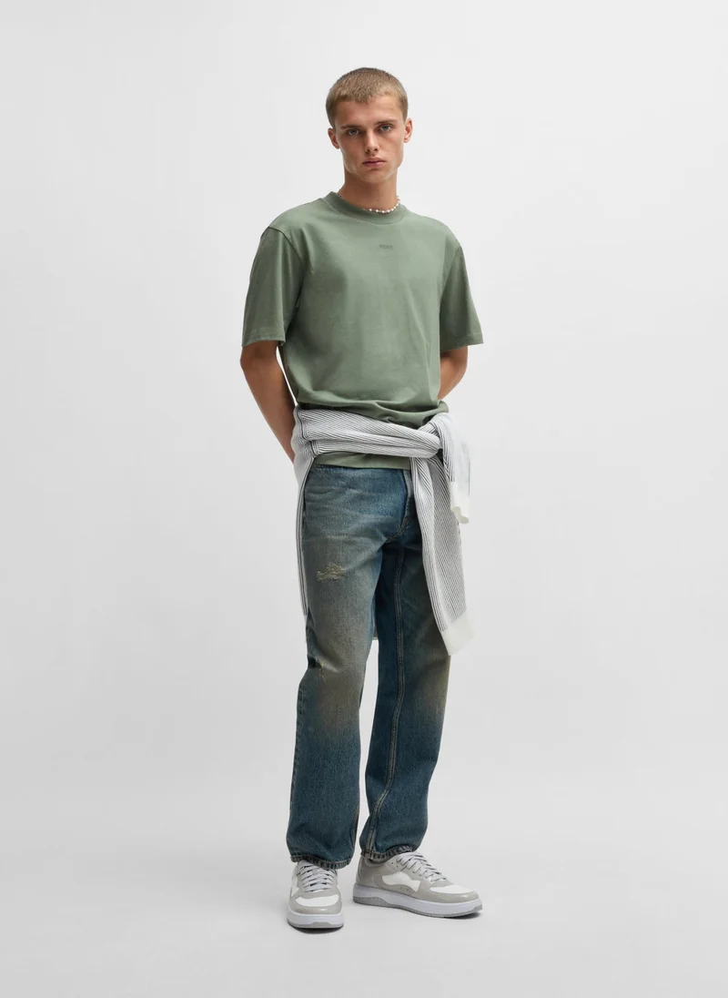 HUGO Relaxed-fit T-shirt in cotton with logo print