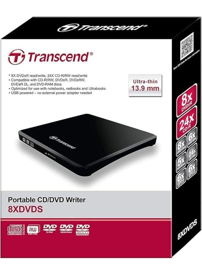 Transcend New Transcend Ultra Slim Portable External USB CD/DVD Writer Orginal - Image 1