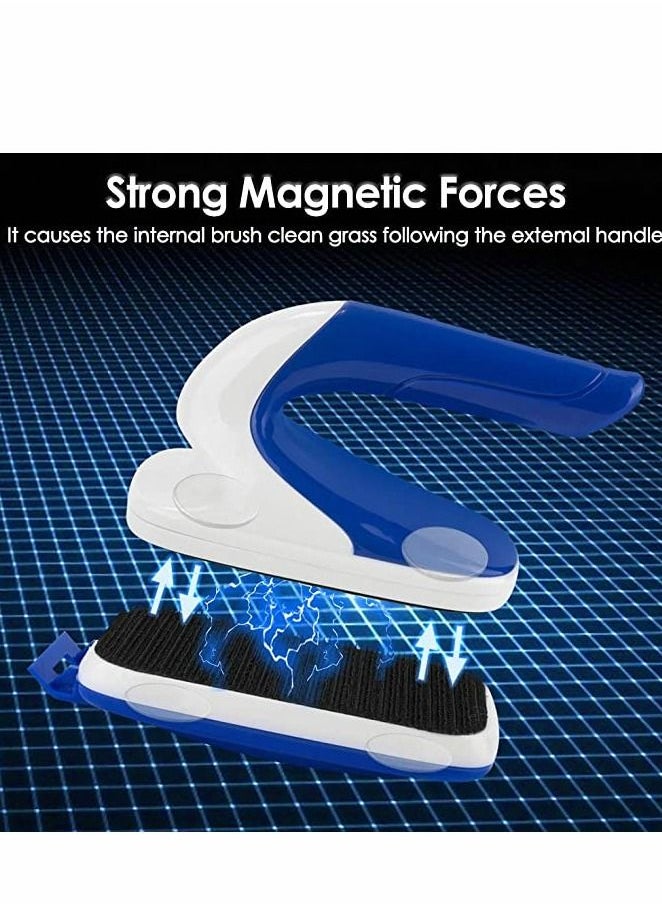 SYOSI Magnetic Glass Cleaner, Magnetic Aquarium Algae Scrapers Fish Tank Cleaner, Strong Magnet Scratch-Free Glass Cleaner Floating Aquatic Clean Brush with Easy Use Solid Handle (Medium)  - Image 3