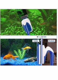 SYOSI Magnetic Glass Cleaner, Magnetic Aquarium Algae Scrapers Fish Tank Cleaner, Strong Magnet Scratch-Free Glass Cleaner Floating Aquatic Clean Brush with Easy Use Solid Handle (Medium)  - Image 2