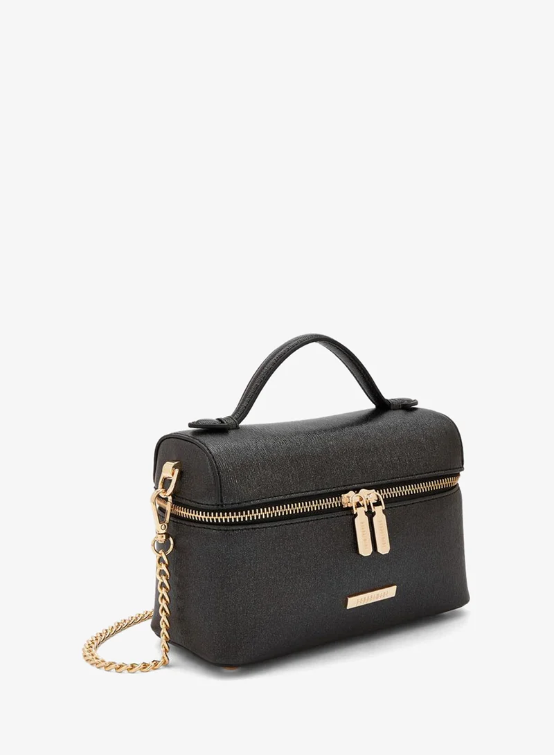 Peppermint Textured Crossbody Bag With Detachable Strap