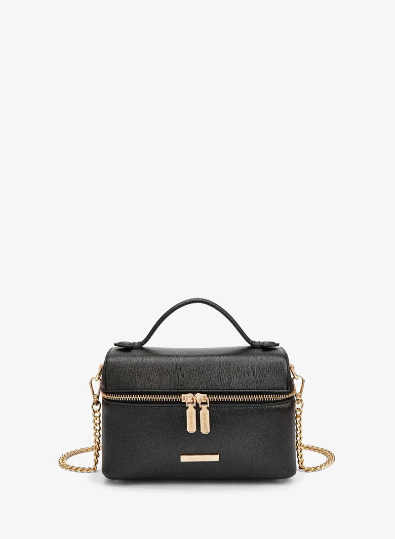 Peppermint Textured Crossbody Bag With Detachable Strap