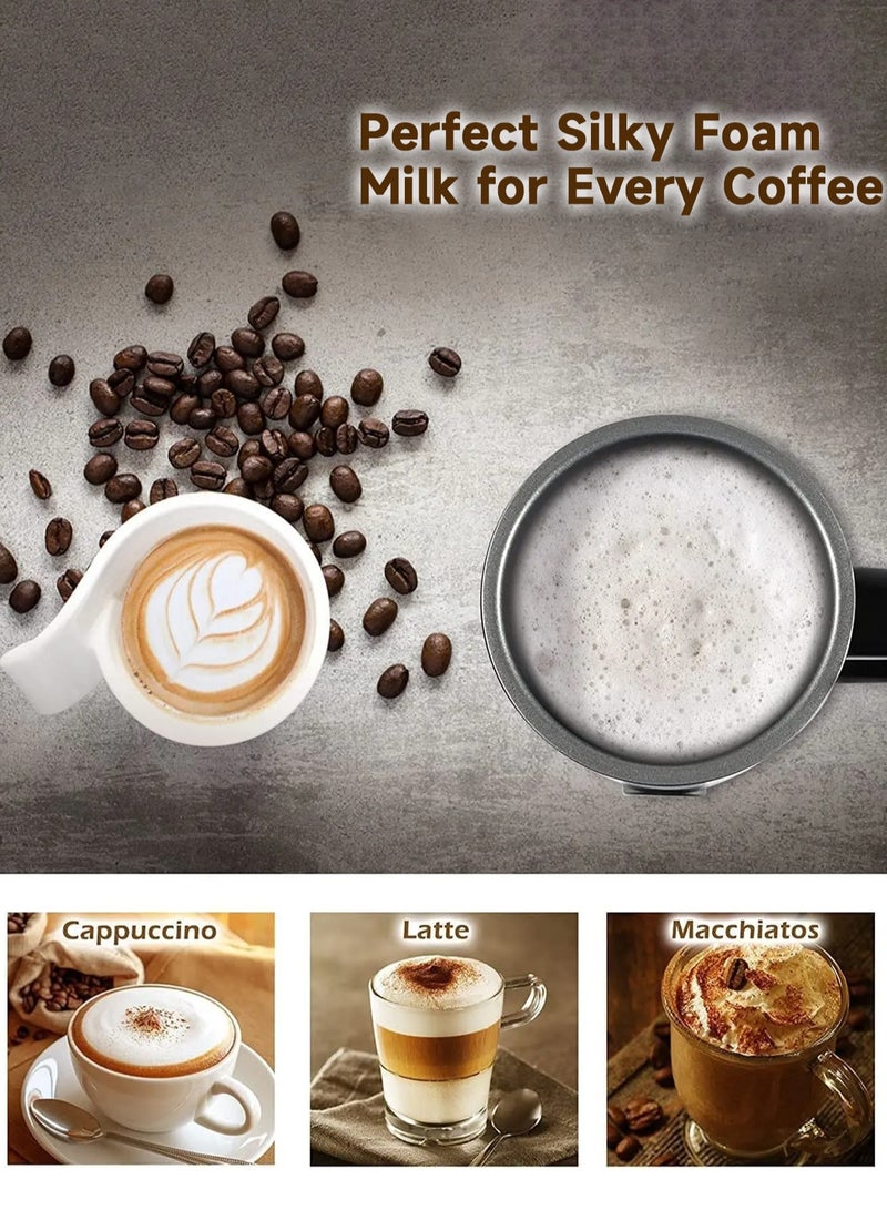 Brutelle Electric Milk Frother Steamer Milk Foamer 4 in 1 Multifunctional Hot Cold Milk Foam Maker 400W Automatic Quiet Milk Warmer Latte Cappuccinos Hot Chocolate - Image 4
