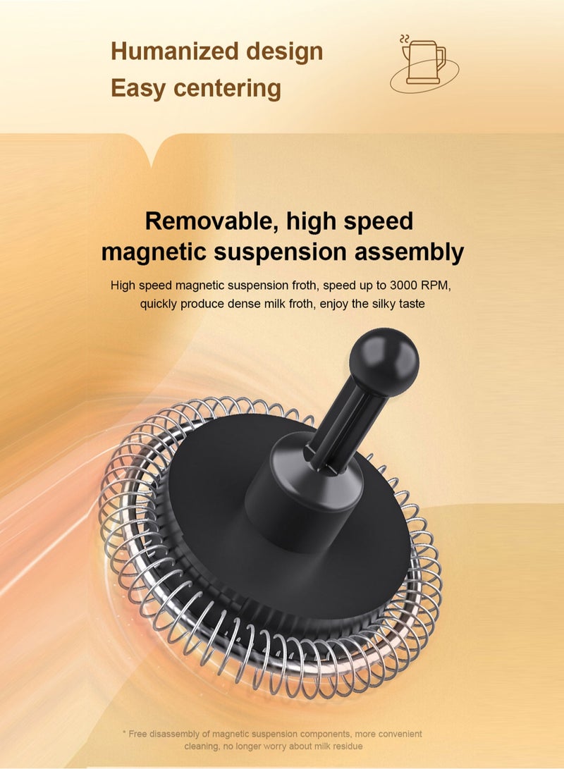 Brutelle Electric Milk Frother Steamer Milk Foamer 4 in 1 Multifunctional Hot Cold Milk Foam Maker 400W Automatic Quiet Milk Warmer Latte Cappuccinos Hot Chocolate - Image 5