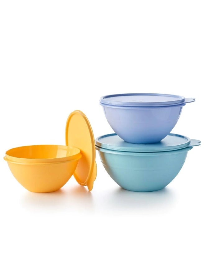 توبروير مجموعة من 3 أوعية متينة وقابلة للتراص وخالية من مادة البيسفينول بألوان متعددة وحجم متوسط 11168861 - Image 2