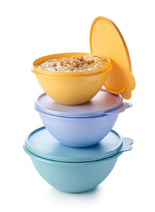 توبروير مجموعة من 3 أوعية متينة وقابلة للتراص وخالية من مادة البيسفينول بألوان متعددة وحجم متوسط 11168861 - Image 3