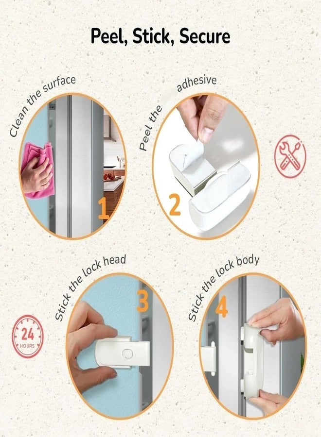 Aakarit Fridge Lock for Kids - Childproof Refrigerator Door Safety Latch, Easy Install Plastic Safety Lock - Prevents Unsupervised Access - Image 5