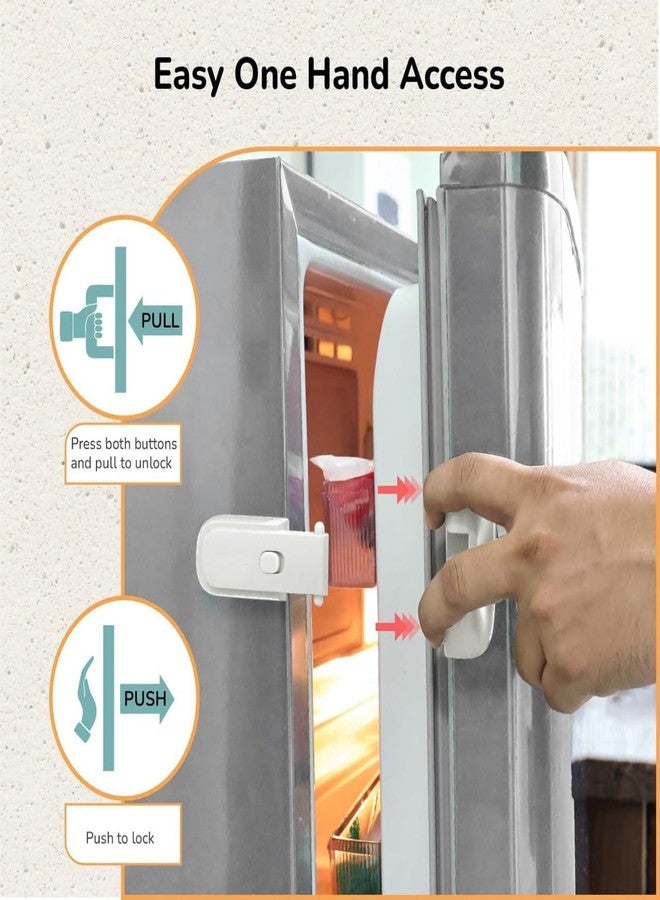 Aakarit Fridge Lock for Kids - Childproof Refrigerator Door Safety Latch, Easy Install Plastic Safety Lock - Prevents Unsupervised Access - Image 2