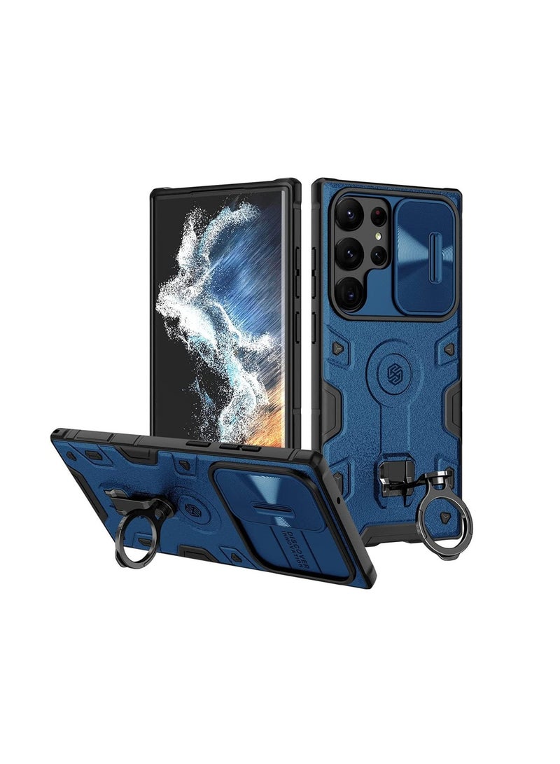 Nillkin Nillkin CamShield Armor Pro Series Cover Case Designed For Samsung Galaxy S23 Ultra - Blue  - Image 1