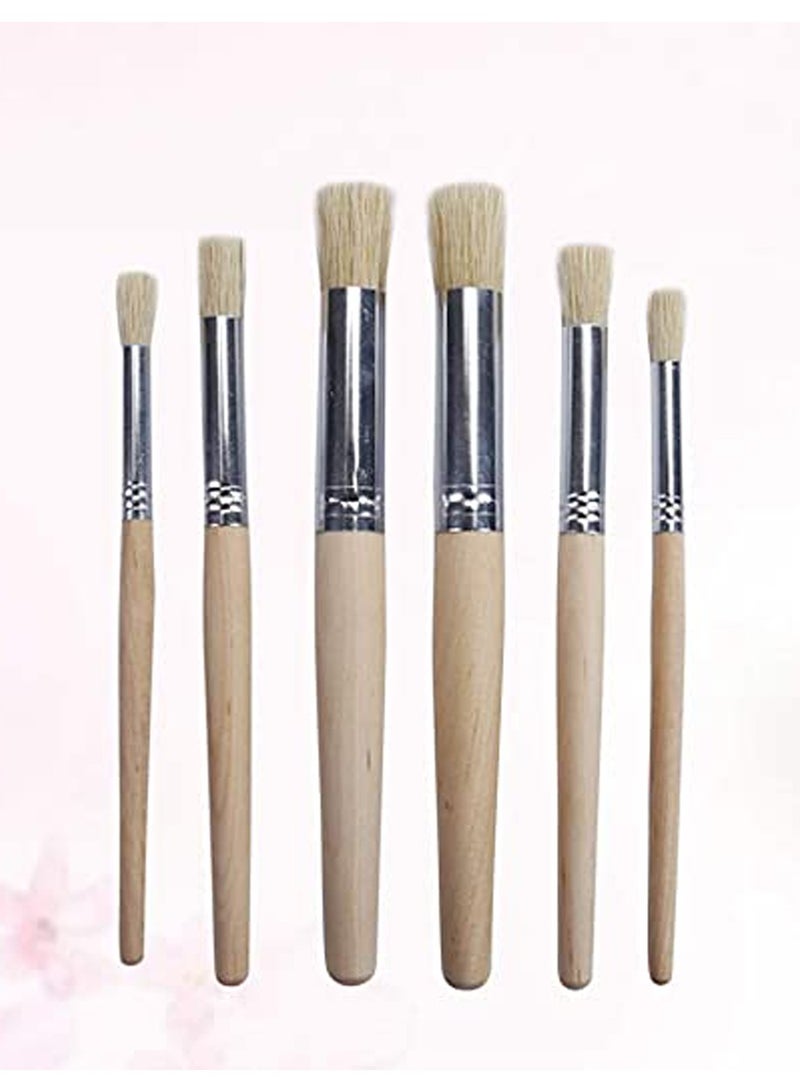 Acrylic Paint Brush, Chalk Brushes, Painting Brush, Round Chalk Paint Brushes Paint Chip Brushes Painting Brushes with Wood Handle for Acrylic Watercolor Oil Painting - Image 4