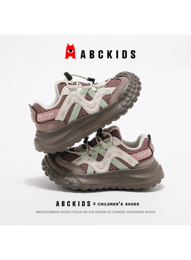 Abc Kids Children's Sports Shoes Autumn Winter Boys Girls Outdoor Mesh Running Shoes 3528 Acorn Brown Size 35 - Image 2