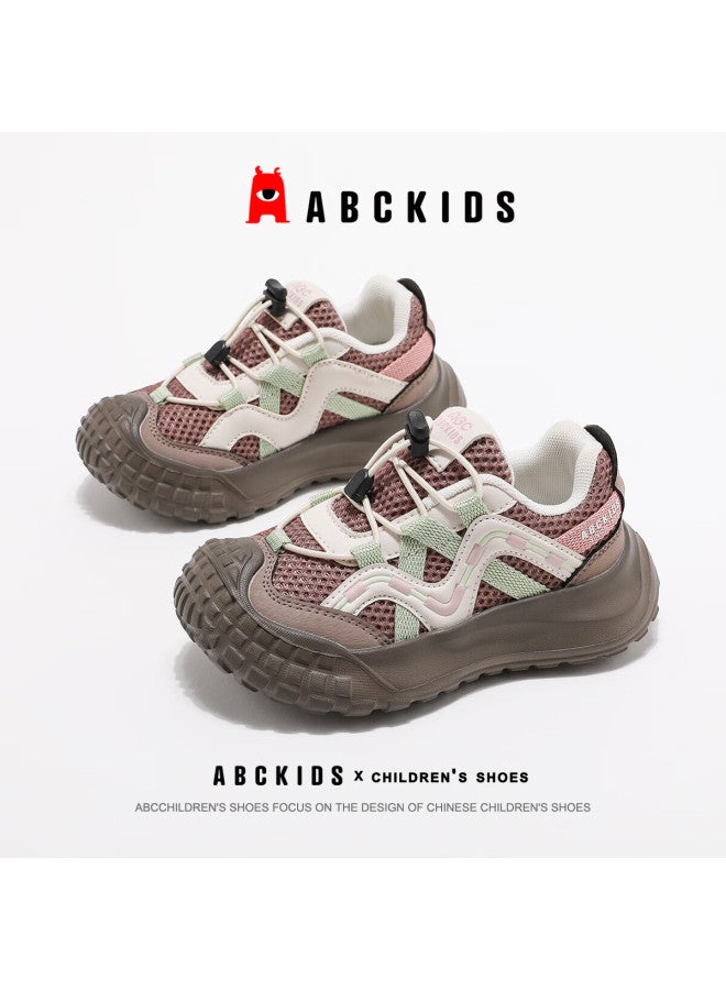 Abc Kids Children's Sports Shoes Autumn Winter Boys Girls Outdoor Mesh Running Shoes 3528 Acorn Brown Size 35 - Image 1