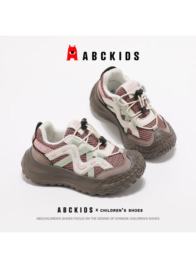 Abc Kids Children's Sports Shoes Autumn Winter Boys Girls Outdoor Mesh Running Shoes 3528 Acorn Brown Size 35 - Image 3