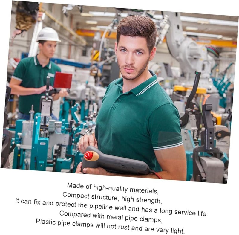 White U Shaped Pipe Support Clamps 4x3 5x1 4cm Easy Installation Secure Pipeline Fixing - Image 4