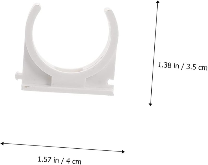 White U Shaped Pipe Support Clamps 4x3 5x1 4cm Easy Installation Secure Pipeline Fixing - Image 3