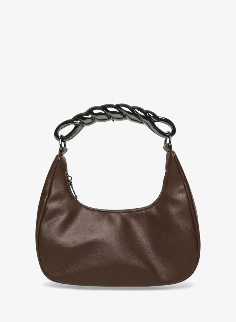 ستيف مادن BKENZAL Brown Solid Twisted Handle Handheld Bag