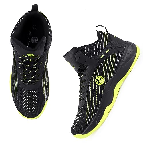 Bacca Bucci Men Weave X Basketball All Court High Top Shoes Basketball Shoes/Sneaker With Adaptive Cushioning & Breathable Upper -Black, Size Uk6 - Image 4
