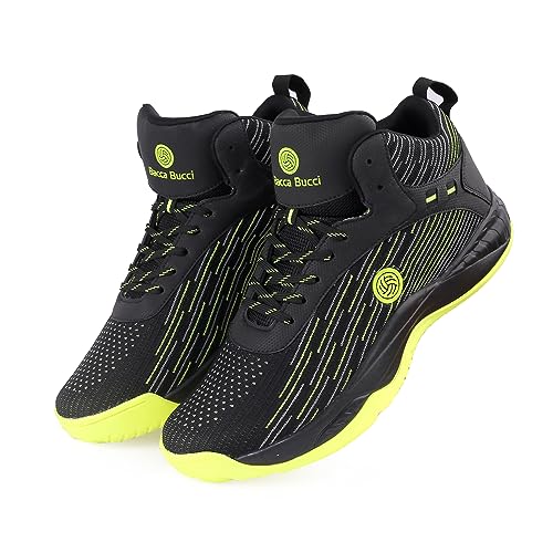 Bacca Bucci Men Weave X Basketball All Court High Top Shoes Basketball Shoes/Sneaker With Adaptive Cushioning & Breathable Upper -Black, Size Uk6 - Image 3
