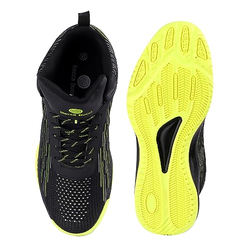 Bacca Bucci Men Weave X Basketball All Court High Top Shoes Basketball Shoes/Sneaker With Adaptive Cushioning & Breathable Upper -Black, Size Uk6 - Image 5