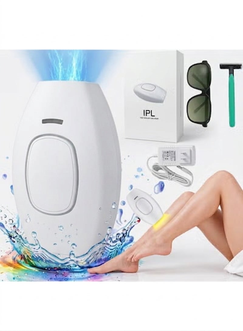 جهاز إزالة الشعر للنساء والرجال - جهاز إزالة الشعر بالليزر الدائم بدون ألم - جهاز منزلي لإزالة الشعر للوجه والساقين والذراعين وتحت الإبطين - جهاز احترافي لإزالة الشعر بالضوء - Image 1