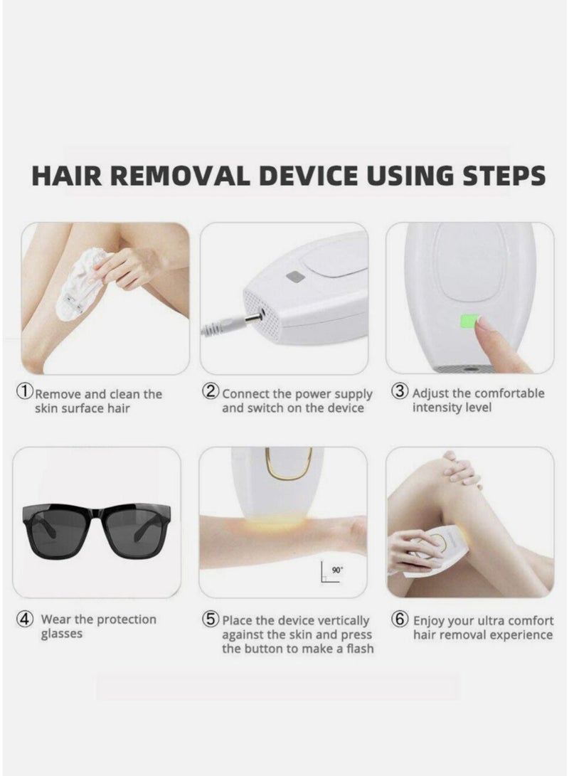 Hair Removal Handset for Women & Men – Permanent Painless Laser Epilator – At-Home Hair Remover for Face, Legs, Arms & Underarms – Professional Light-Based Hair Reduction Device - Image 3