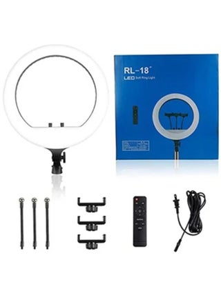 18 Inch Ring Light Tripod Mount Live Broadcast Dual Phone Bracket RL-18 White - pzsku/ZB9214F7621FA4DE38B9BZ/45/_/1667422774/1743e0ac-bb76-4678-9c75-7882b0a99082