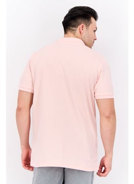 LEE Men Regular Fit Embroidered Logo Short Sleeves Polo, Light Pink  - Image 3