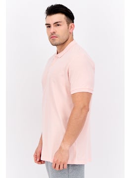 LEE Men Regular Fit Embroidered Logo Short Sleeves Polo, Light Pink  - Image 2