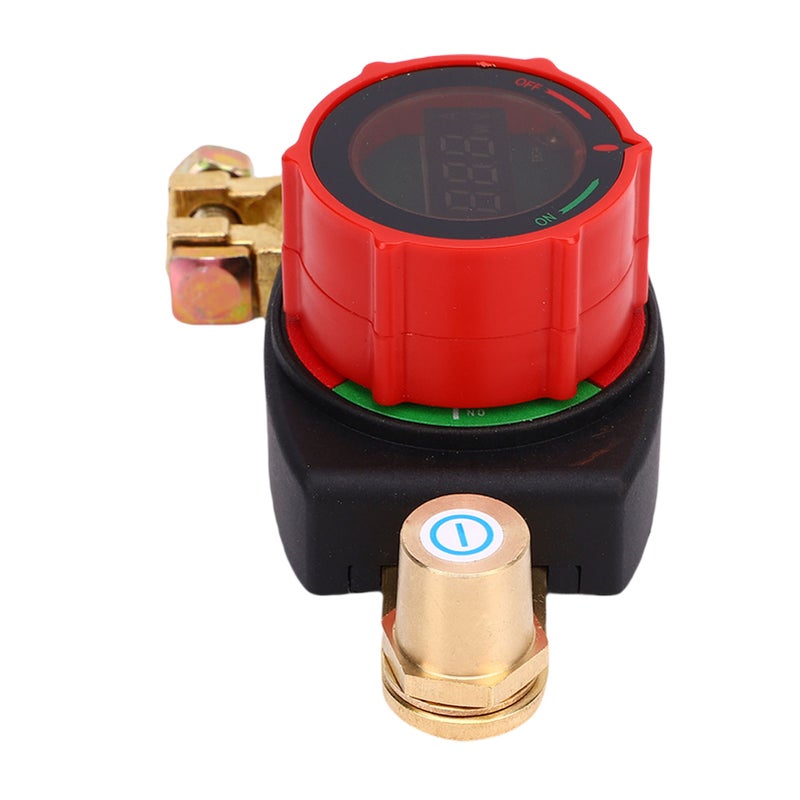 Top Post Battery Disconnect Switch with Voltmeter Master Isolator On Off Kill Power Cut Shut Rotatable for Marine Boat RV Car Truck Trailer - Image 4
