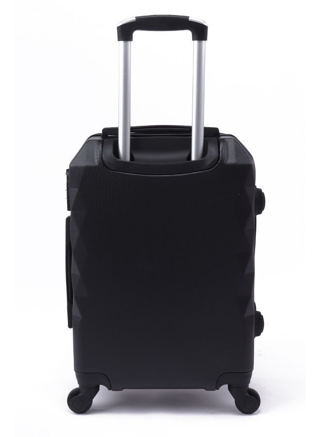 ليمرا طقم شنط سفر مكون من 6 حقائب أمتعة بعجلات و بتصميم صلب أسود - Image 3