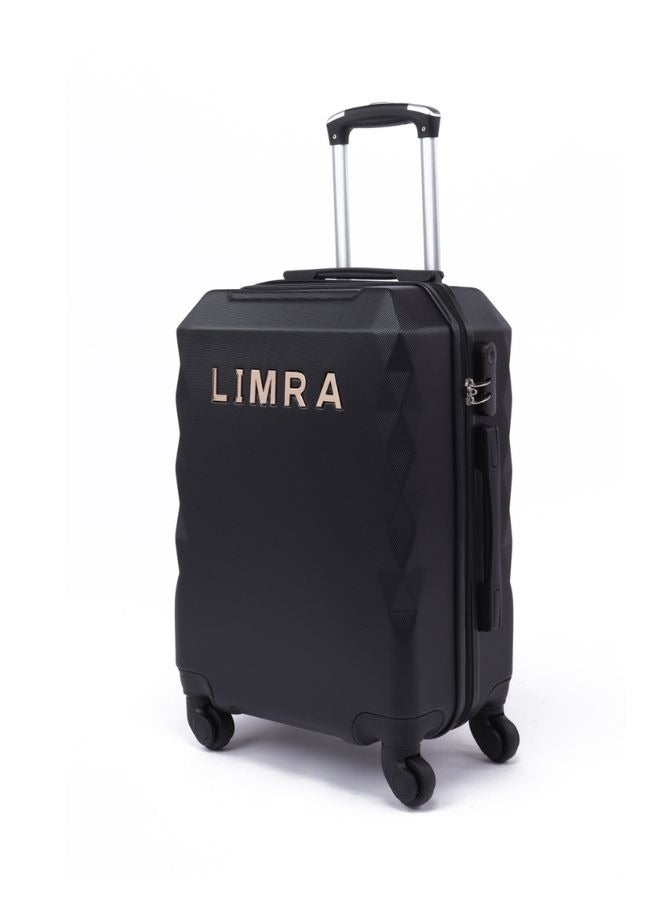 ليمرا طقم شنط سفر مكون من 6 حقائب أمتعة بعجلات و بتصميم صلب أسود - Image 2
