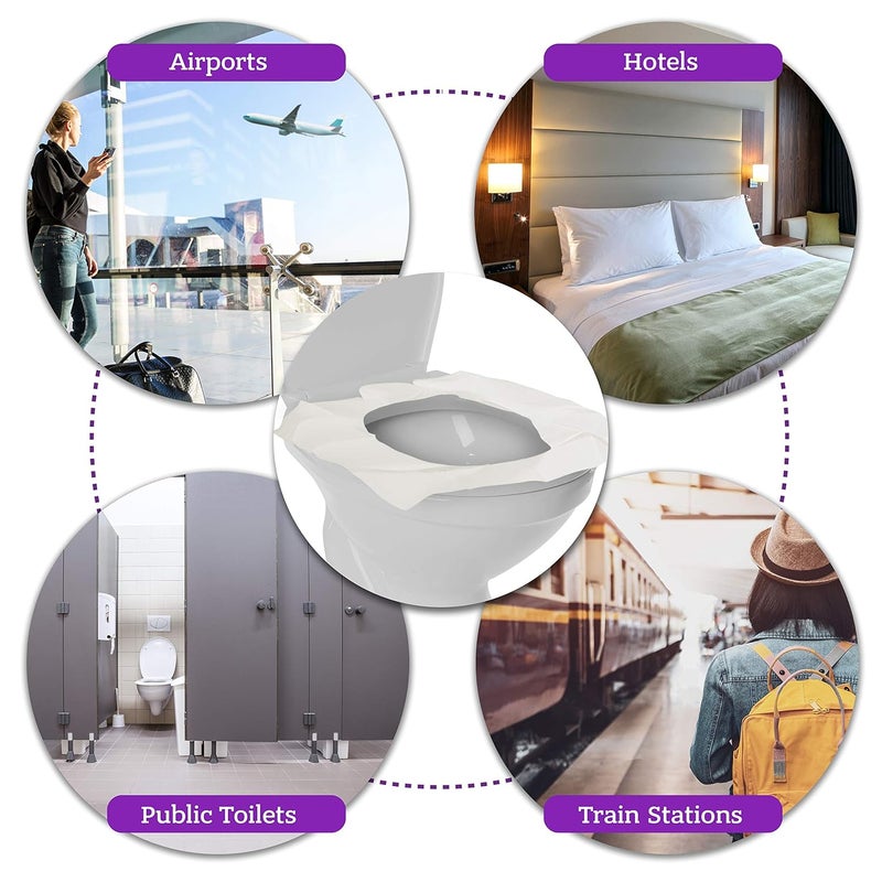 GoHygiene XL Travel Pack of 4 Packs (40-Count) + 1 Free Pack (10-Count) ! - Disposable Toilet Seat Covers - New! - Image 5