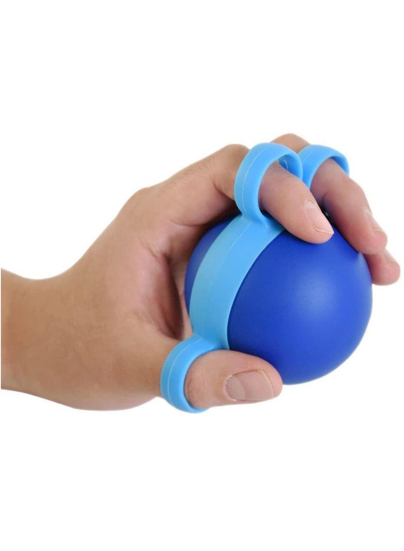 HW Hand Strengthener, Grip Strengthener & Forearm Exerciser for Arthritis, Carpal Tunnel, Guitar, Rock Climbing, Stress Reduction - Blue Silicone Ball - Image 4