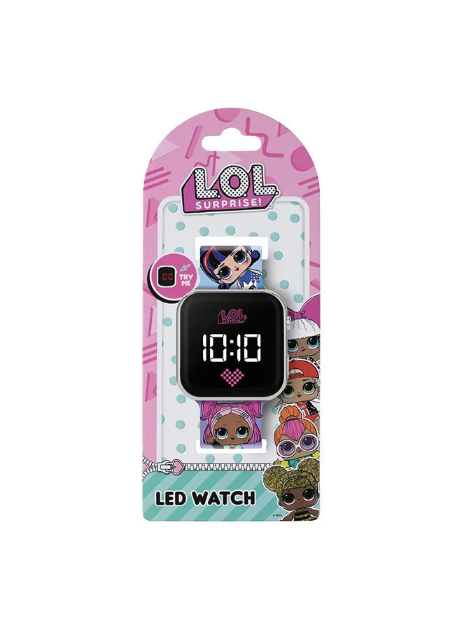 Disney Girls Digital Square Shape Plastic Wrist Watch - LOL4823 - 35 Millimeter