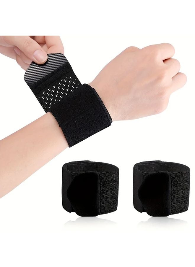 Black Adjustable Wrist Support Brace Ergonomic Carpal Tunnel Relief Hand Washable - Image 2