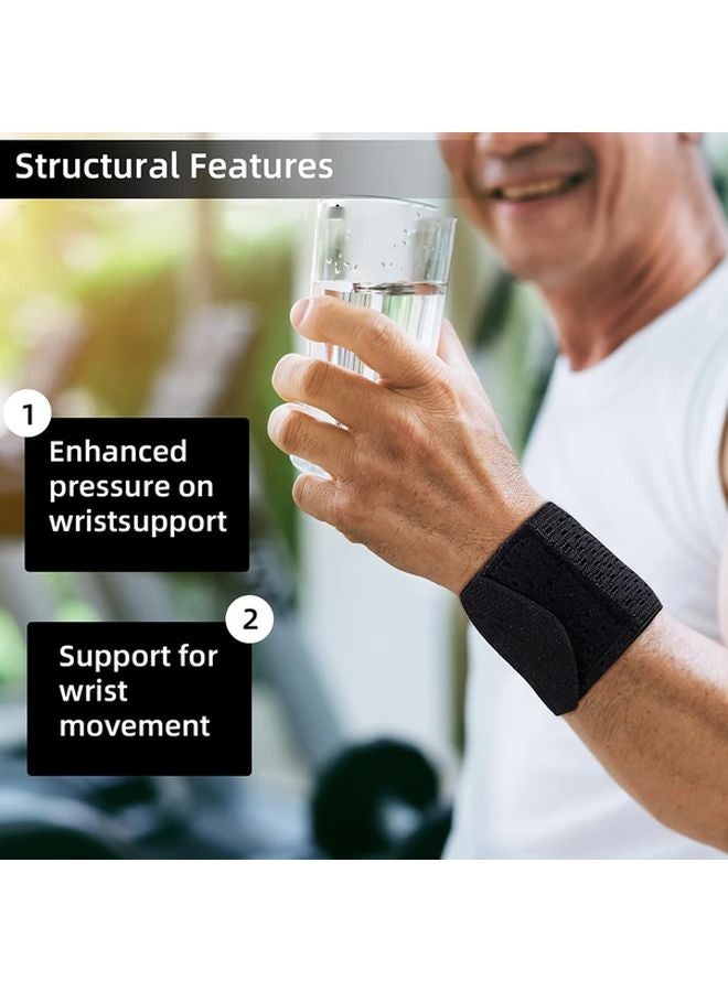 Black Adjustable Wrist Support Brace Ergonomic Carpal Tunnel Relief Hand Washable - Image 5