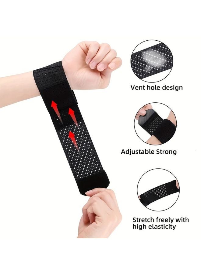 Black Adjustable Wrist Support Brace Ergonomic Carpal Tunnel Relief Hand Washable - Image 4