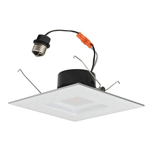 NICOR Lighting 6 inch White Square LED Recessed Downlight in 4000K (DQR6-10-120-4K-WH-BF) - Image 1